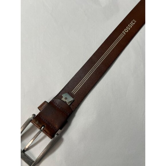 Fossil Genuine Leather Belt Size 34 Brown - Picture 4 of 7